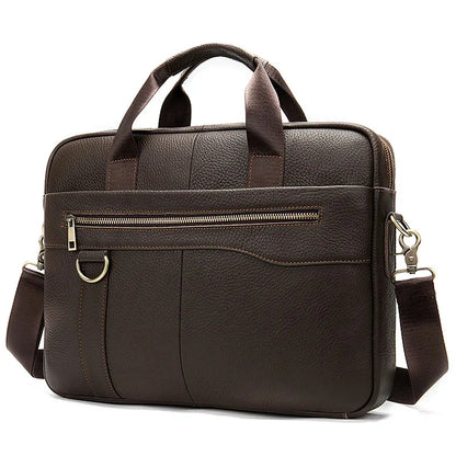 Travel Laptop for Men Large Genuine Leather Handbag Male Business Briefcase Fashion Real Cowhide Computer Shoulder Bag