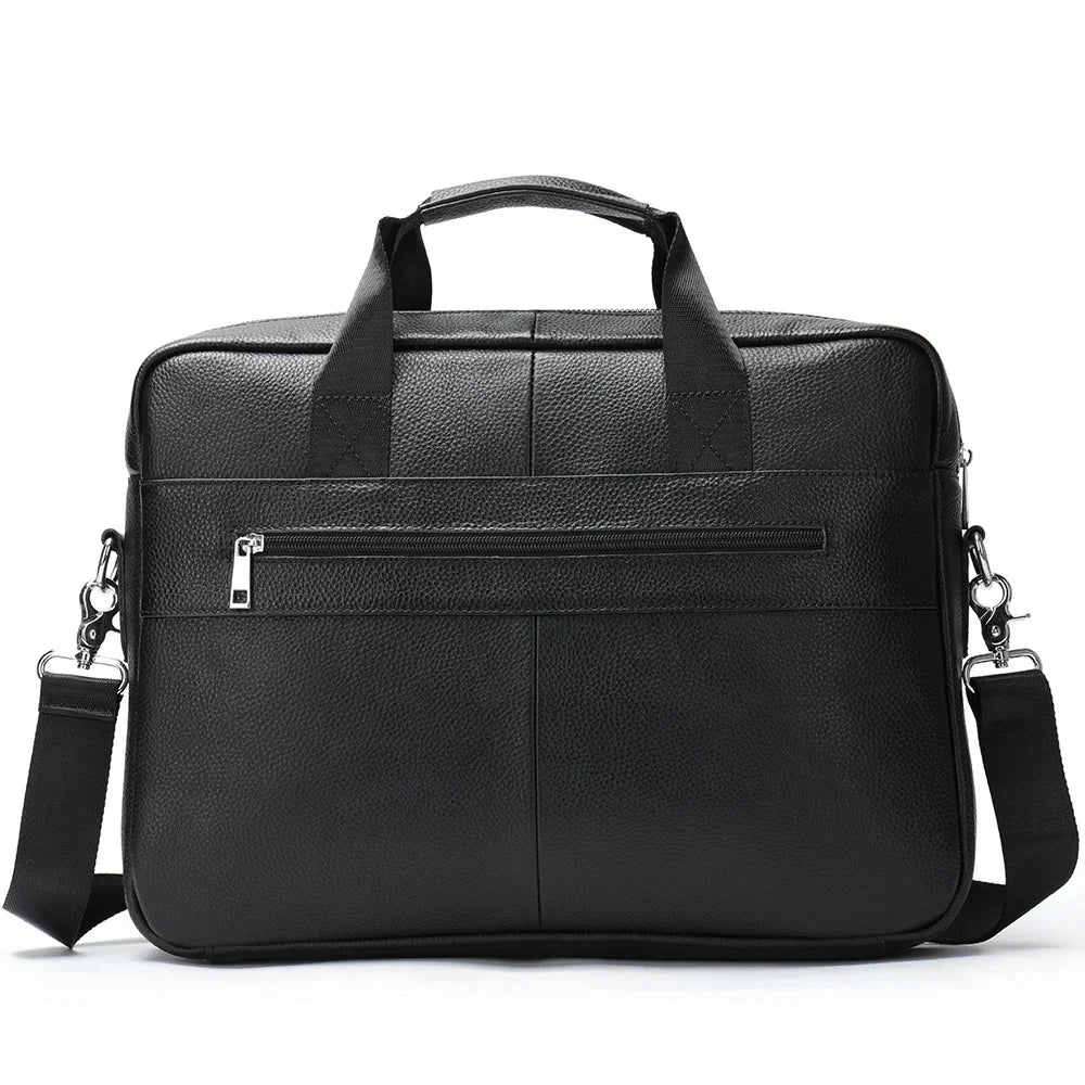 Travel Laptop for Men Large Genuine Leather Handbag Male Business Briefcase Fashion Real Cowhide Computer Shoulder Bag