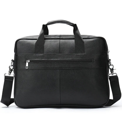 Travel Laptop for Men Large Genuine Leather Handbag Male Business Briefcase Fashion Real Cowhide Computer Shoulder Bag