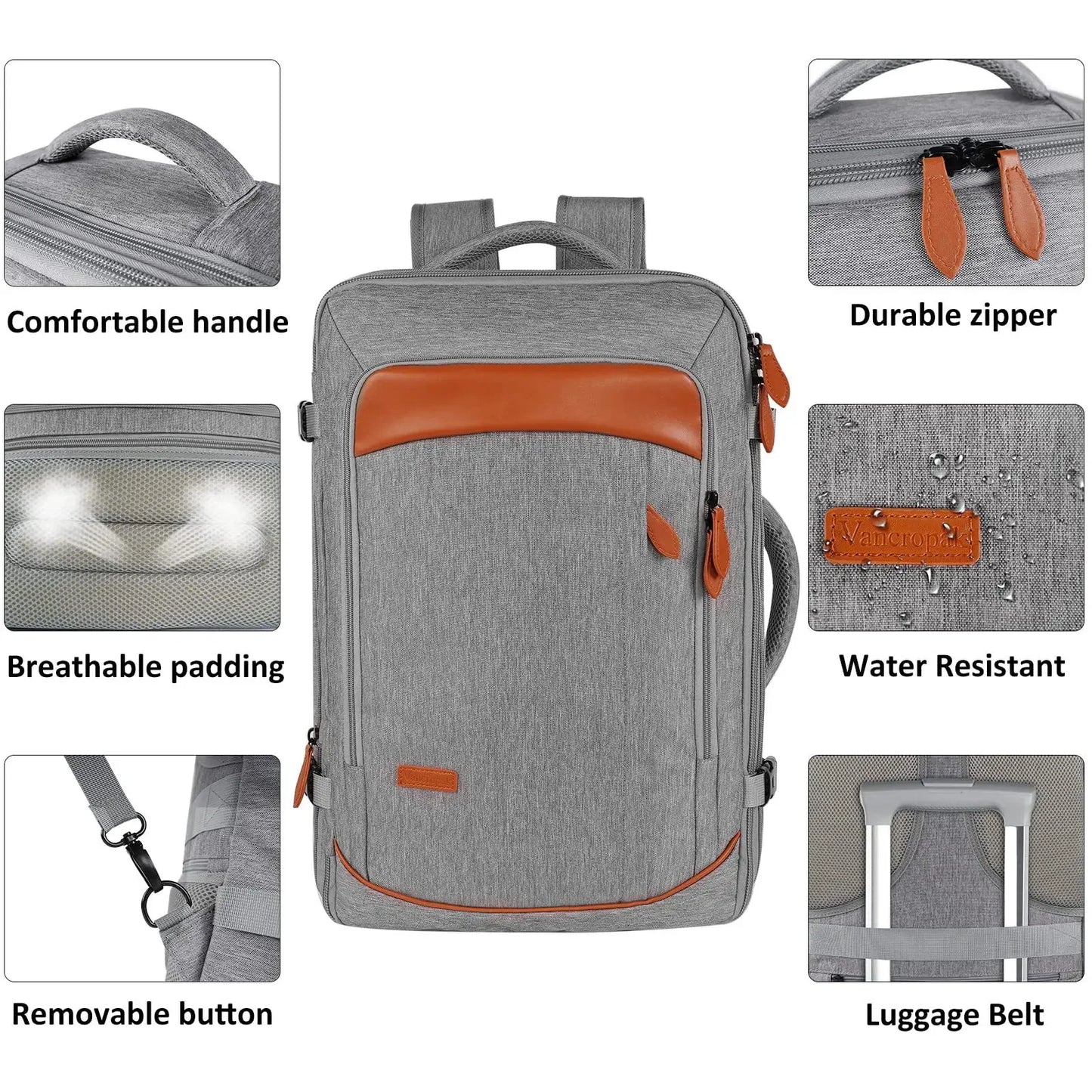 Travel Man Backpack 4 Sets Large Capacity Business Laptop Backpacks with Compartments Multi-functional Waterproof Bag Women 40L