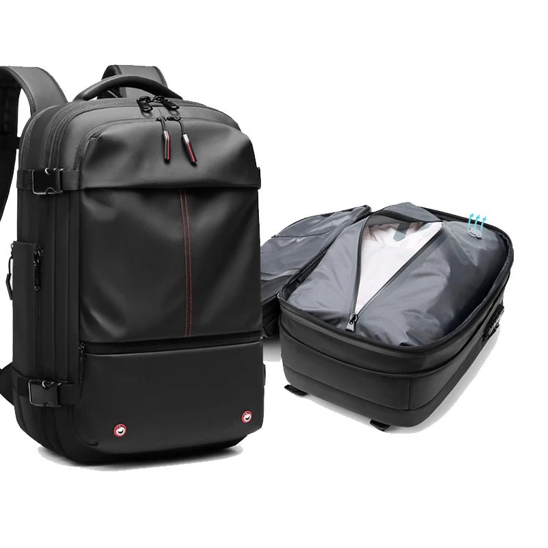 Travel Men 17.3 Inch Laptop Password Backpack Vacuum Compression Bag Business Large Capacity Schoolbag Expand Outdoor Backpacks