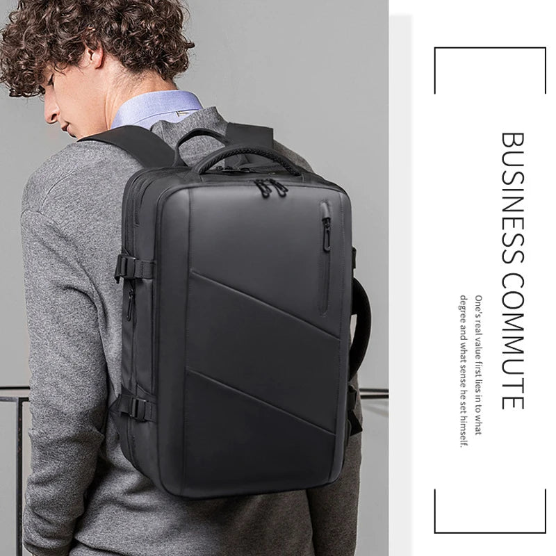 Travel Men's Backpack Waterproof Business Expandable Computer 16 Inch Work Luggage Bag for Men High Capacity Oxford Lightweight