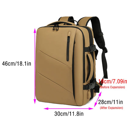 Travel Men's Backpack Waterproof Business Expandable Computer 16 Inch Work Luggage Bag for Men High Capacity Oxford Lightweight