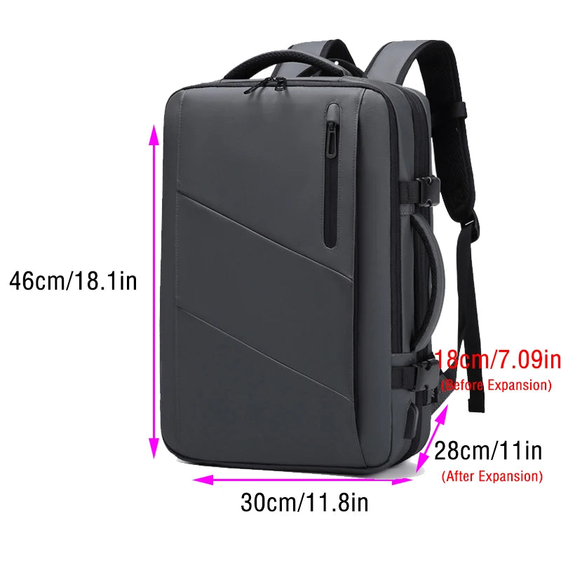 Travel Men's Backpack Waterproof Business Expandable Computer 16 Inch Work Luggage Bag for Men High Capacity Oxford Lightweight