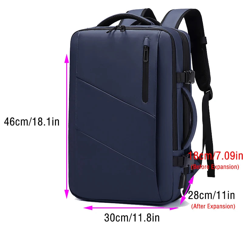 Travel Men's Backpack Waterproof Business Expandable Computer 16 Inch Work Luggage Bag for Men High Capacity Oxford Lightweight