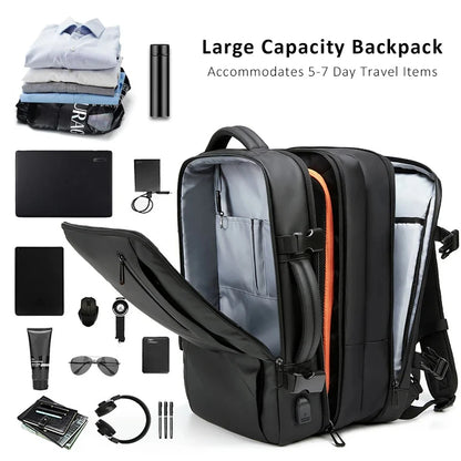 Travel Men's Backpack Waterproof Business Expandable Computer 16 Inch Work Luggage Bag for Men High Capacity Oxford Lightweight