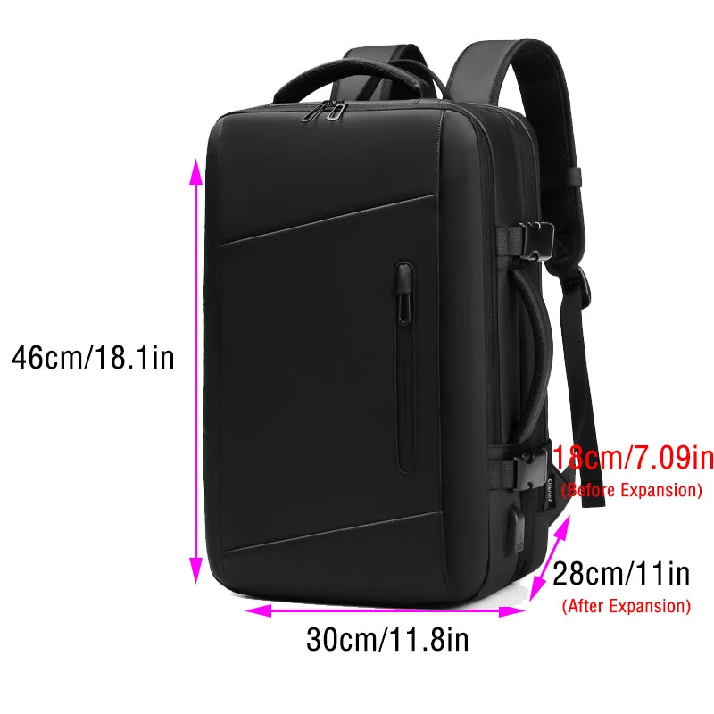 Travel Men's Backpack Waterproof Business Expandable Computer 16 Inch Work Luggage Bag for Men High Capacity Oxford Lightweight