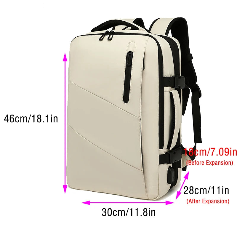 Travel Men's Backpack Waterproof Business Expandable Computer 16 Inch Work Luggage Bag for Men High Capacity Oxford Lightweight