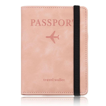 Travel Passport Holder PU Leather Case Cover Radio Frequency Identification Blocking Slim Credit Card Wallet Family Storage Orga