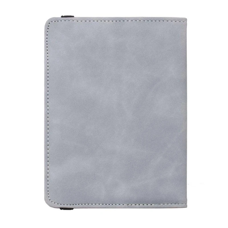 Travel Passport Holder PU Leather Case Cover Radio Frequency Identification Blocking Slim Credit Card Wallet Family Storage Orga