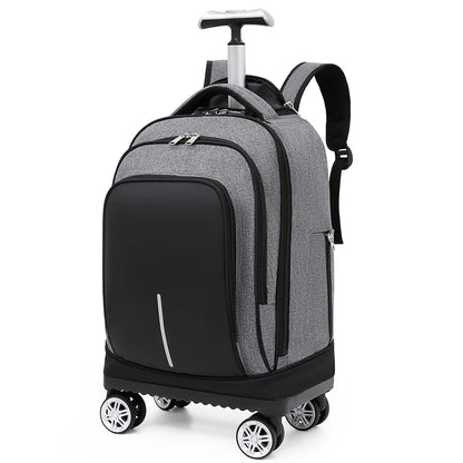 Travel Suitcase Trolley Backpack With wheels Large Capacity Wheeled Bag School Backpack Rolling luggage Laptop Business Luggage