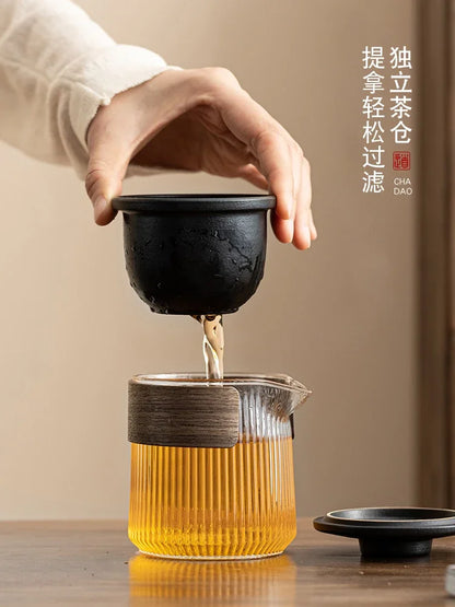 Travel Tea Set, Portable Express Cup, Outdoor Travel, Personal and Portable Kung Fu Tea Cup, Teapot Set