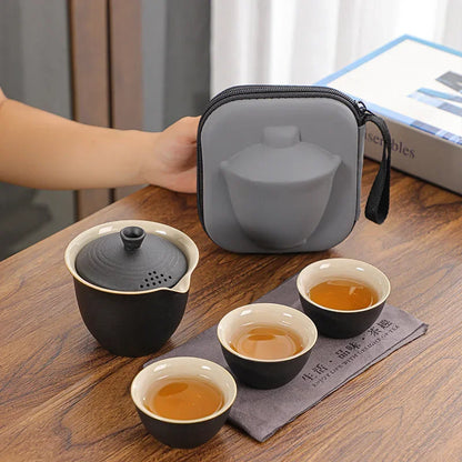 Travel Tea Set Portable Outdoor Camping Tea Making Tool Single Kung Fu Teaware Sets The Best Gift for Tea Culture Lovers
