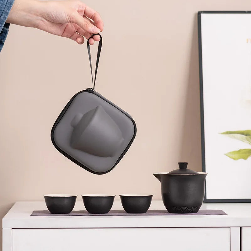 Travel Tea Set Portable Outdoor Camping Tea Making Tool Single Kung Fu Teaware Sets The Best Gift for Tea Culture Lovers