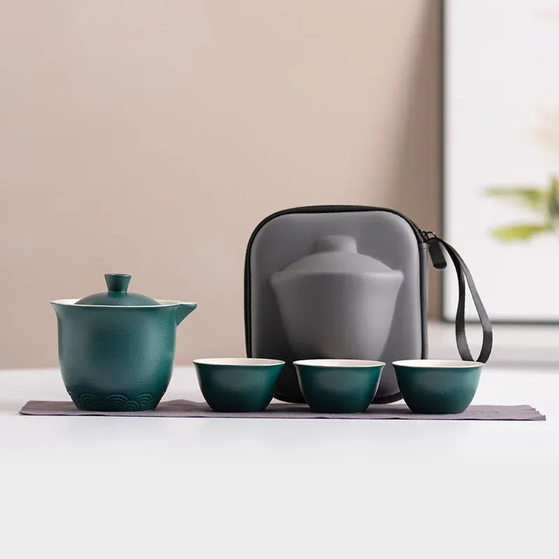 Travel Tea Set Portable Outdoor Camping Tea Making Tool Single Kung Fu Teaware Sets The Best Gift for Tea Culture Lovers