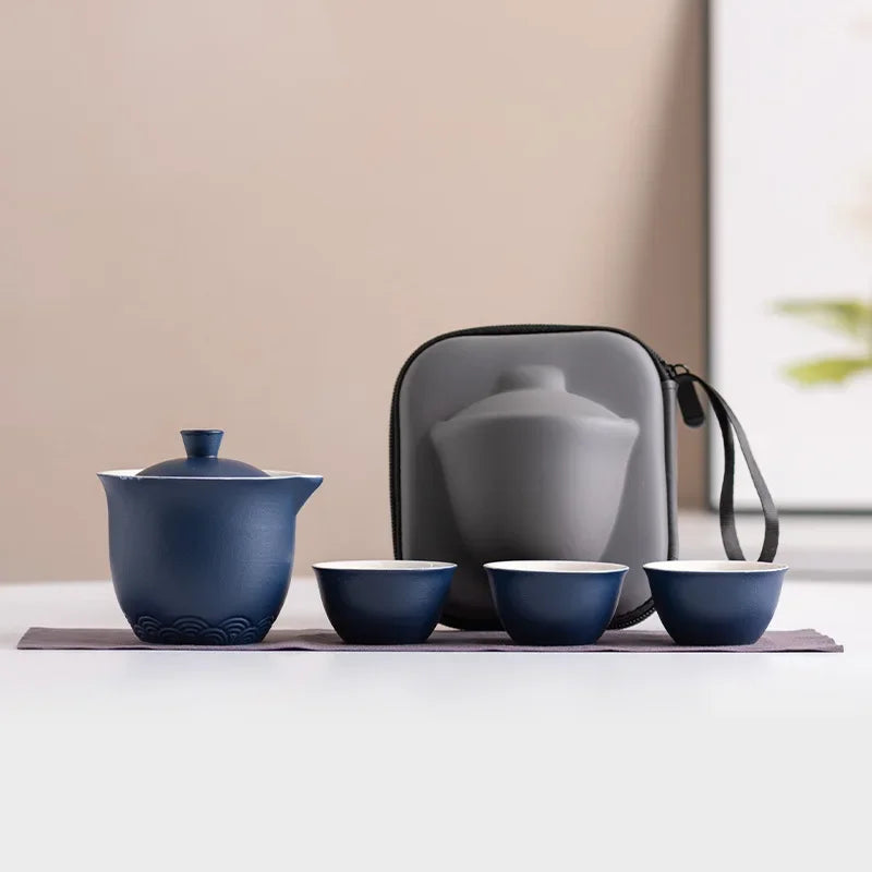 Travel Tea Set Portable Outdoor Camping Tea Making Tool Single Kung Fu Teaware Sets The Best Gift for Tea Culture Lovers