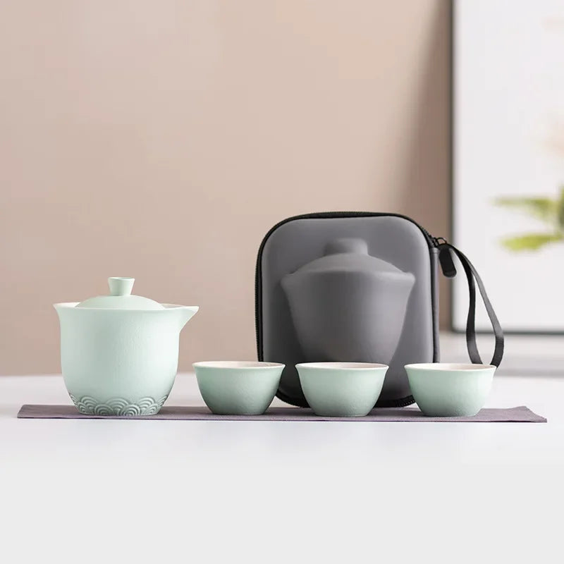 Travel Tea Set Portable Outdoor Camping Tea Making Tool Single Kung Fu Teaware Sets The Best Gift for Tea Culture Lovers