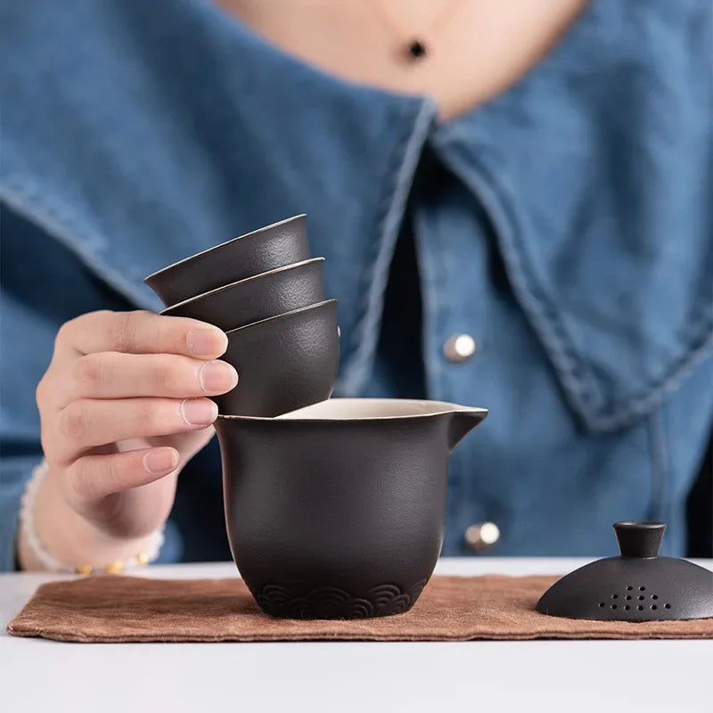 Travel Tea Set Portable Outdoor Camping Tea Making Tool Single Kung Fu Teaware Sets The Best Gift for Tea Culture Lovers