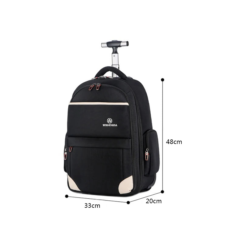 Travel Trolley Bag with wheels Men Rolling Luggage Backpack Women Oxford wheeled Backpack Business Laptop bag Suitcase