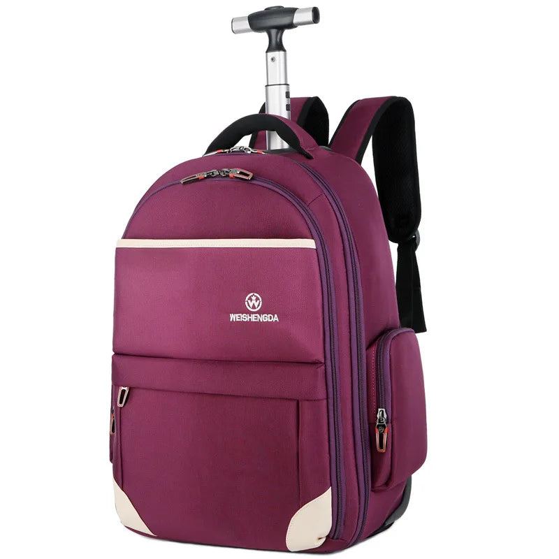 Travel Trolley Bag with wheels Men Rolling Luggage Backpack Women Oxford wheeled Backpack Business Laptop bag Suitcase