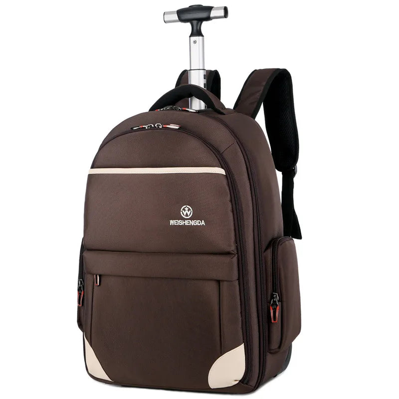 Travel Trolley Bag with wheels Men Rolling Luggage Backpack Women Oxford wheeled Backpack Business Laptop bag Suitcase