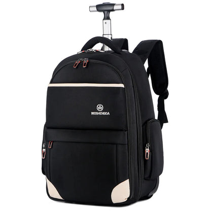 Travel Trolley Bag with wheels Men Rolling Luggage Backpack Women Oxford wheeled Backpack Business Laptop bag Suitcase
