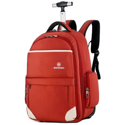 Travel Trolley Bag with wheels Men Rolling Luggage Backpack Women Oxford wheeled Backpack Business Laptop bag Suitcase