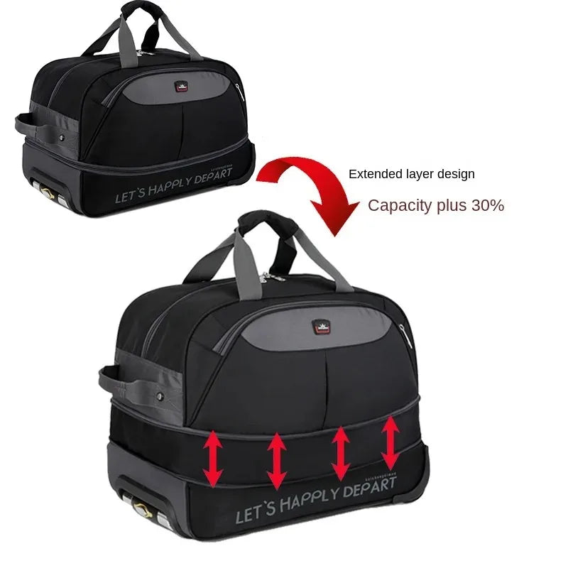 Travel Trolley Bags With Wheels Men Women Travel Suitcase Rolling Luggage Bags Carry on Luggage Bag Large Capacity Handbag