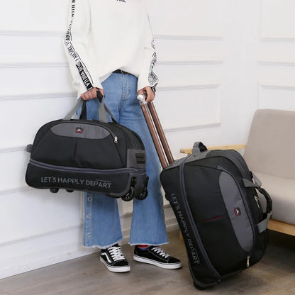 Travel Trolley Bags With Wheels Men Women Travel Suitcase Rolling Luggage Bags Carry on Luggage Bag Large Capacity Handbag
