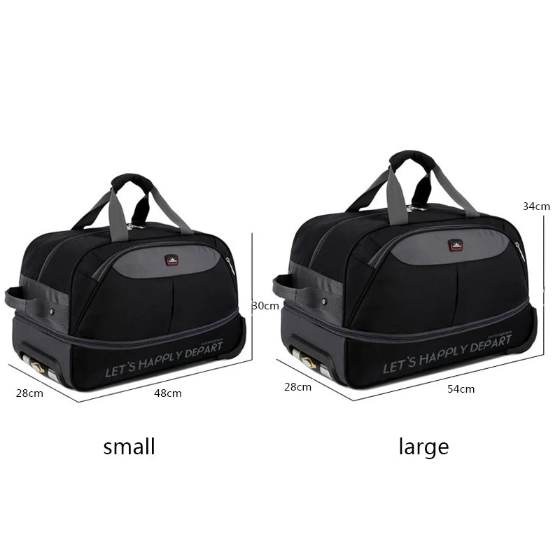 Travel Trolley Bags With Wheels Men Women Travel Suitcase Rolling Luggage Bags Carry on Luggage Bag Large Capacity Handbag