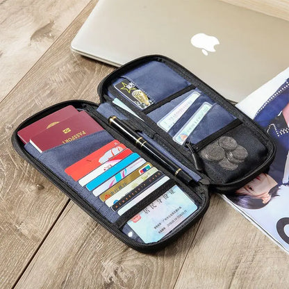 Travel Wallet Family Passport Holder Travel Documents Organizer Durable waterproof Passport Case with RFID Blocker for Men Women