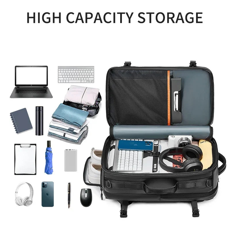 Travel backpack For Men waterproof 17.3 inch Business Laptop Backpack with Separate Shoe Bag outdoors Hiking camping backpack