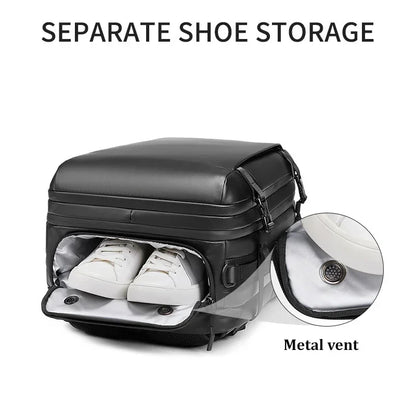 Travel backpack For Men waterproof 17.3 inch Business Laptop Backpack with Separate Shoe Bag outdoors Hiking camping backpack