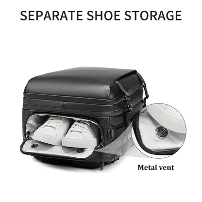 Travel backpack For Men waterproof 17.3 inch Business Laptop Backpack with Separate Shoe Bag outdoors Hiking camping backpack
