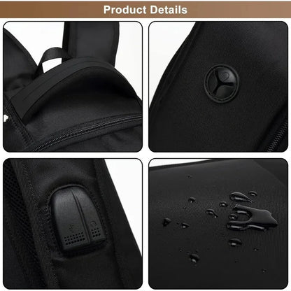 Travel for Men, Classic 15.6 Inch Laptop Backpack Casual Computer Daypacks with USB Charging/Headphone Port
