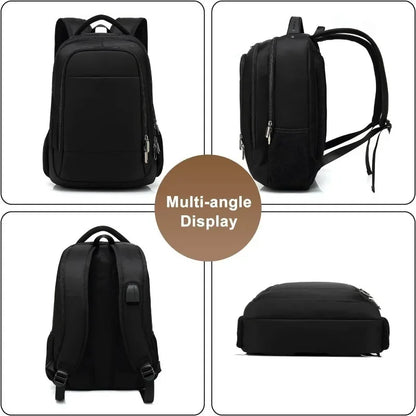 Travel for Men, Classic 15.6 Inch Laptop Backpack Casual Computer Daypacks with USB Charging/Headphone Port