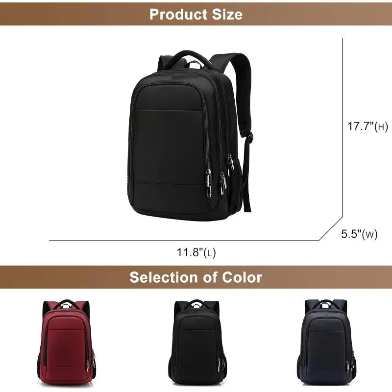 Travel for Men, Classic 15.6 Inch Laptop Backpack Casual Computer Daypacks with USB Charging/Headphone Port