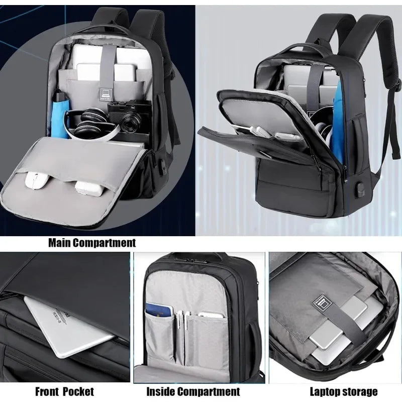 Travel for Men Women Business Computer Bags College Nurse Backpack Daypack with USB Port, Fit 15.6 Inch Laptop