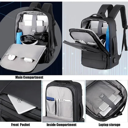 Travel for Men Women Business Computer Bags College Nurse Backpack Daypack with USB Port, Fit 15.6 Inch Laptop