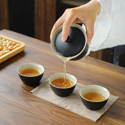 TravelTea Set Portable Outdoor Camping Tea Making Tool Single Kung Fu Teaware Sets The Best Gift for Tea Culture Lovers Gift Set