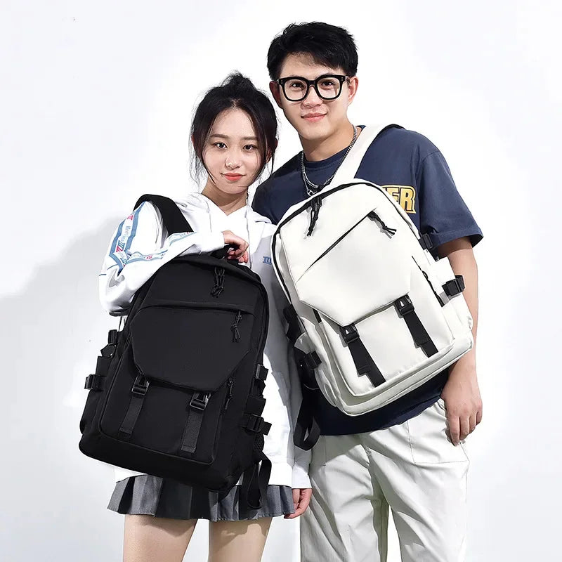 Trend Simple Couple Junior High School College Student Backpack Fashion Large Capacity