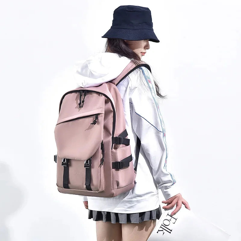 Trend Simple Couple Junior High School College Student Backpack Fashion Large Capacity
