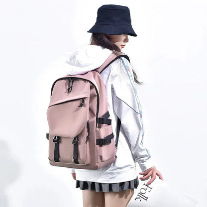 Trend Simple Couple Junior High School College Student Backpack Fashion Large Capacity