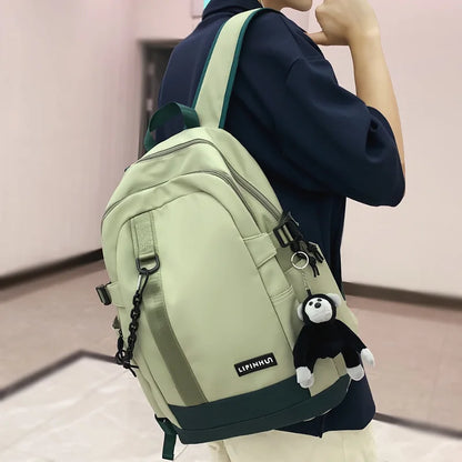Trendy Boy Girl High Capacity School Bag Men Women Travel Backpack Lady Male Book Bag Fashion Female Laptop College Backpack New