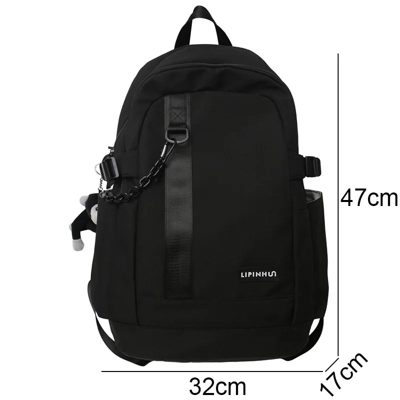 Trendy Boy Girl High Capacity School Bag Men Women Travel Backpack Lady Male Book Bag Fashion Female Laptop College Backpack New