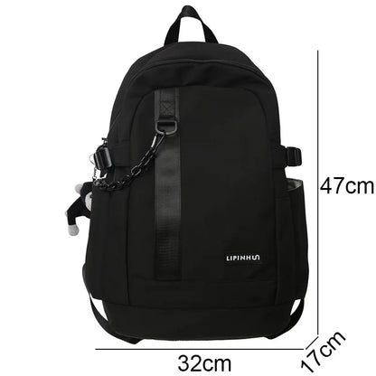 Trendy Boy Girl High Capacity School Bag Men Women Travel Backpack Lady Male Book Bag Fashion Female Laptop College Backpack New
