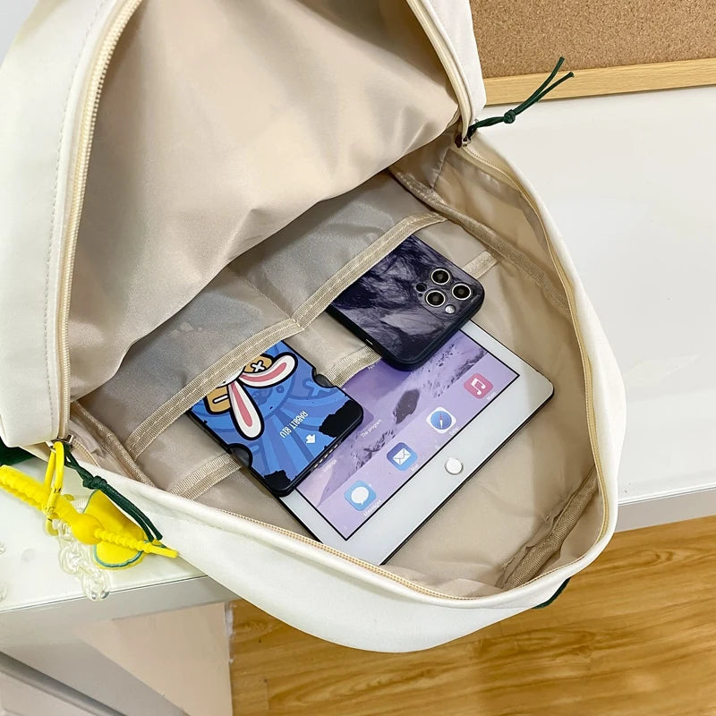 Trendy Cool Female College Backpack Women Laptop Book Bag Girl Travel Kawaii School Bags New Lady Student Nylon Backpack Fashion