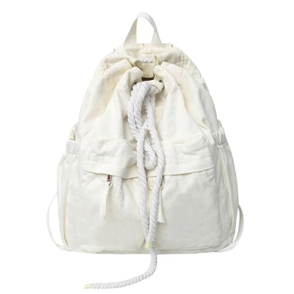Trendy Cool Ladies Canvas Vintage Backpack Laptop Girl Retro Travel Bag Fashion Female College Student Backpack Women School Bag