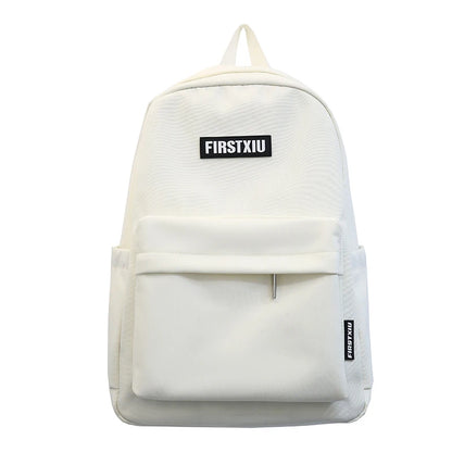 Trendy Cool Solid Color Travel Men Women Waterproof School Backpack Female Teen Student Bag Girl Boy Book Backpack Lady Bag Male