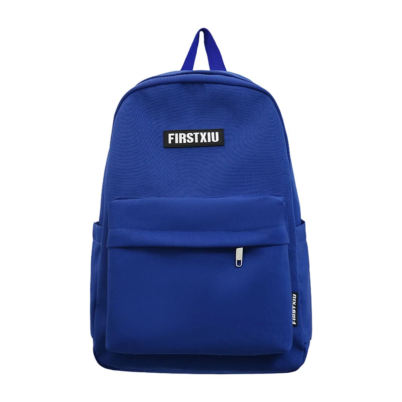 Trendy Cool Solid Color Travel Men Women Waterproof School Backpack Female Teen Student Bag Girl Boy Book Backpack Lady Bag Male
